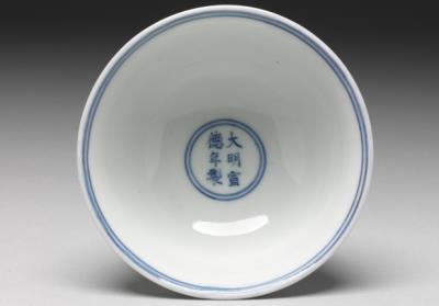 图片[2]-Stem cup with underglaze-blue decoration of lotus sprays, Hsuan-te reign (1426-1435), Ming dynasty-China Archive